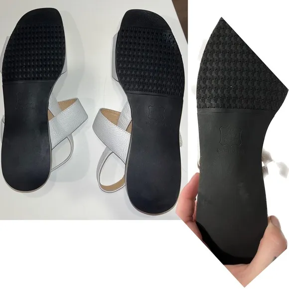 Ros Hommerson Womens Leather Vero Velcro Double Band Sling Sandal - Size 9.5 W