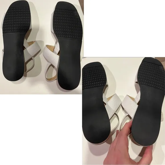 Ros Hommerson Womens Leather Vero Velcro Double Band Sling Sandal - Size 9.5 W