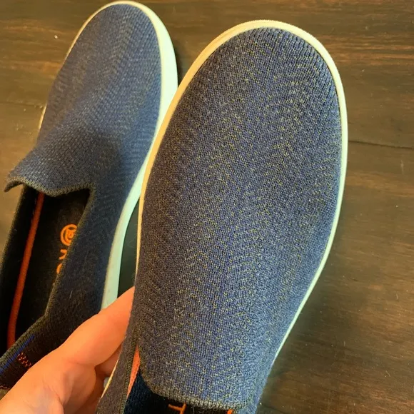 Rothy’s Merino Collection The Original Slip-on Sneaker in Navy Herringbone