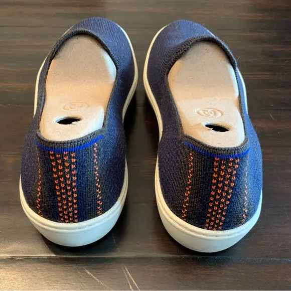 Rothy’s Merino Collection The Original Slip-on Sneaker in Navy Herringbone