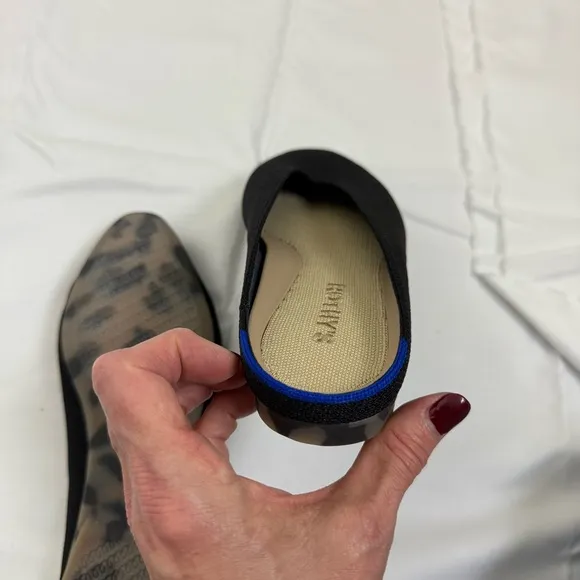 Rothy's The Almond Demi Mule Slip On black Sz 7.5 Like New!