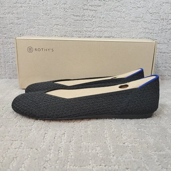 Rothy’s The Flat Black Honey Rounded Toe Slip on Shoes Women's Multiple Sizes