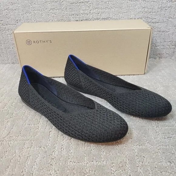 Rothy’s The Flat Black Honey Rounded Toe Slip on Shoes Women's Multiple Sizes