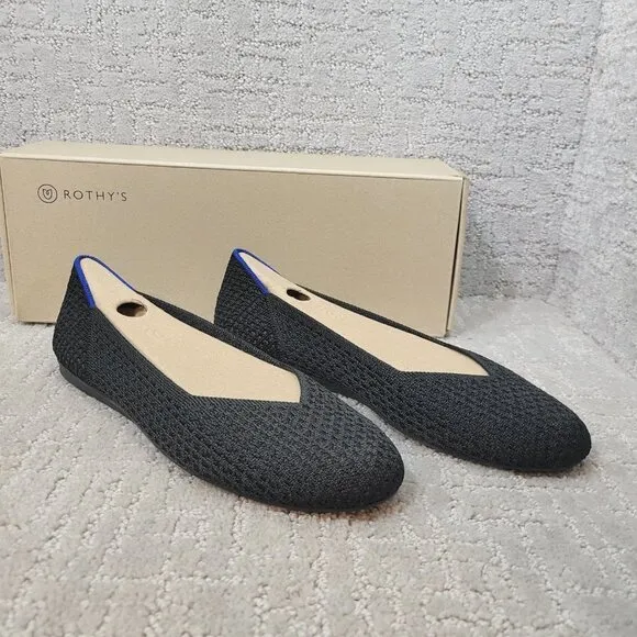 Rothy’s The Flat Black Honey Rounded Toe Slip on Shoes Women's Multiple Sizes