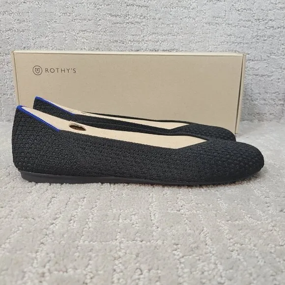 Rothy’s The Flat Black Honey Rounded Toe Slip on Shoes Women's Multiple Sizes