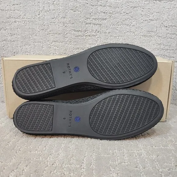 Rothy’s The Flat Black Honey Rounded Toe Slip on Shoes Women's Multiple Sizes