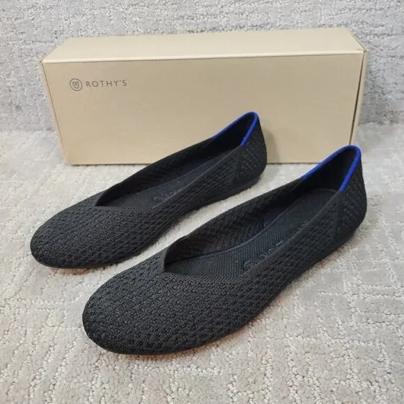 Rothy’s The Flat Black Honey Rounded Toe Slip on Shoes Women's Multiple Sizes