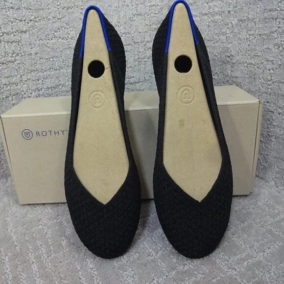 Rothy’s The Flat Black Honey Rounded Toe Slip on Shoes Women's Multiple Sizes