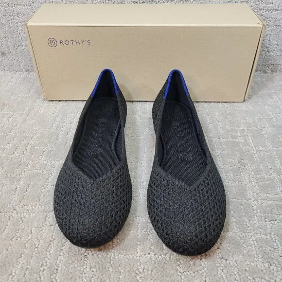 Rothy’s The Flat Black Honey Rounded Toe Slip on Shoes Women's Multiple Sizes