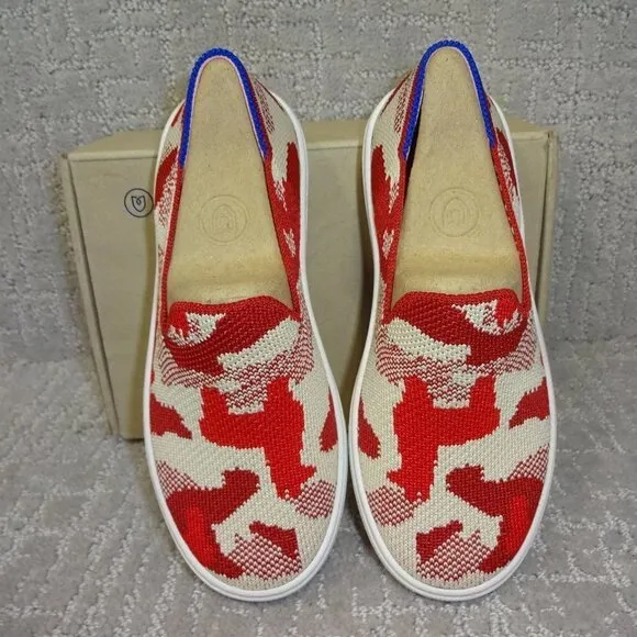 Rothys The Kids Sneaker Little Kids Size 13 US Red Llama Round Toe Slip on Shoes