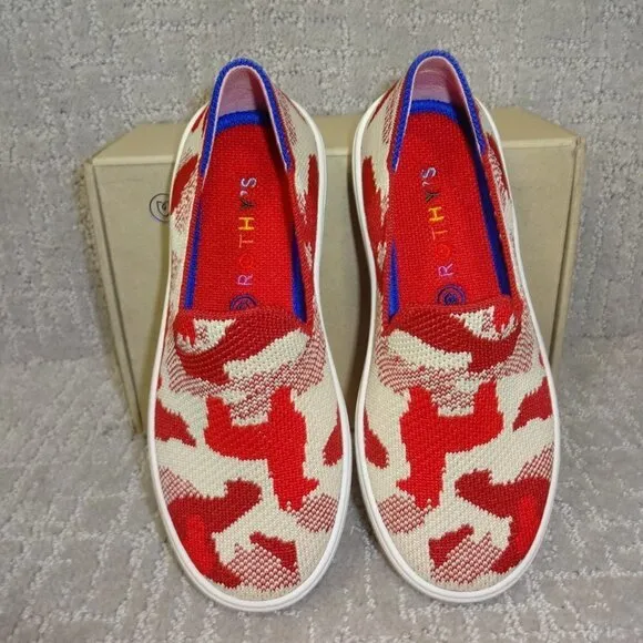 Rothys The Kids Sneaker Little Kids Size 13 US Red Llama Round Toe Slip on Shoes