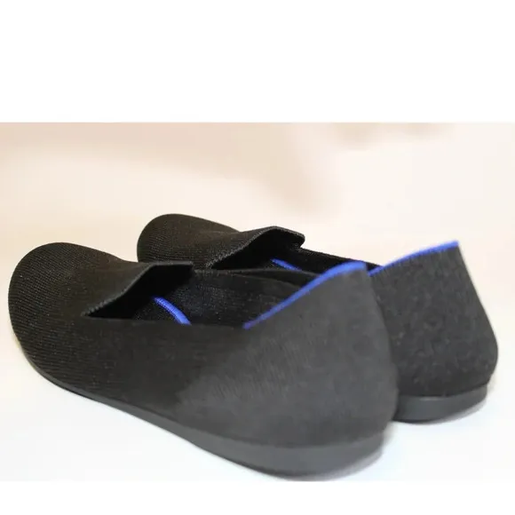 Rothy’s The Loafer Black Knit Slip On Flats Shoes Womens 7