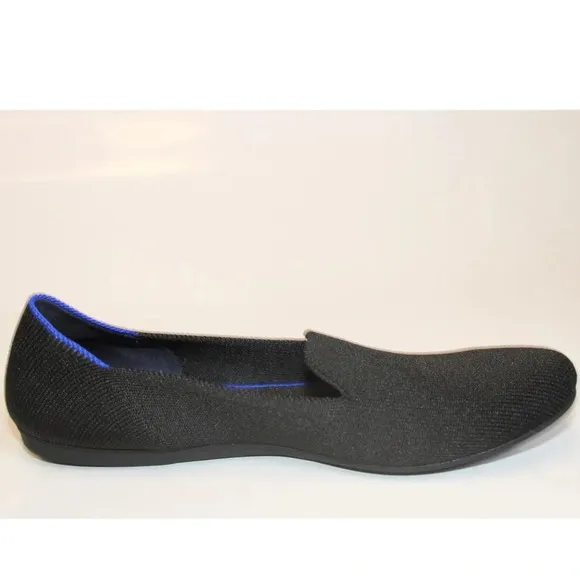 Rothy’s The Loafer Black Knit Slip On Flats Shoes Womens 7