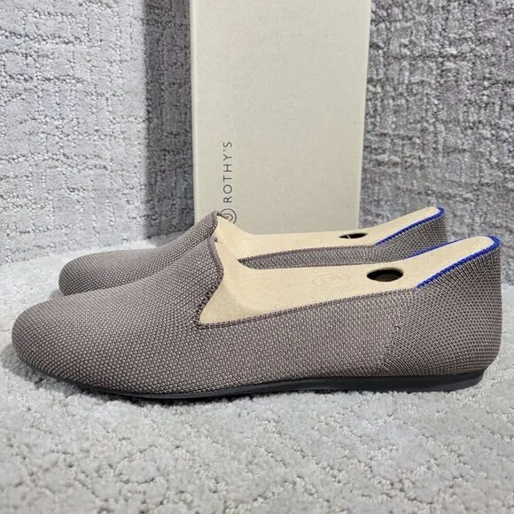 Rothys The Loafer Mocha Brown Round Toe Flats Slip on Shoes Size 8.5-9