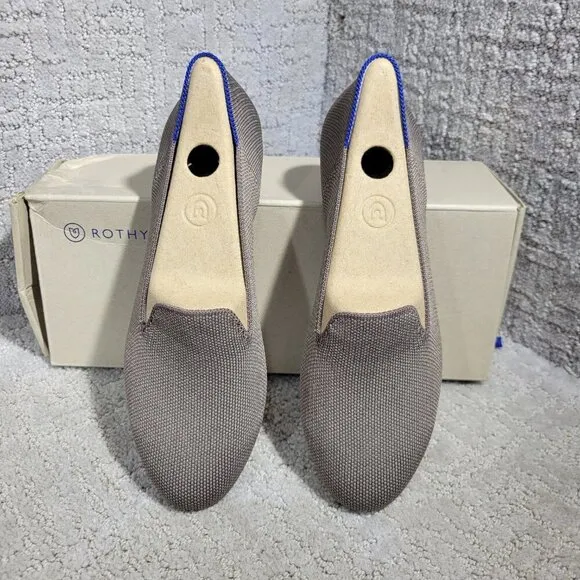 Rothys The Loafer Mocha Brown Round Toe Flats Slip on Shoes Size 8.5-9