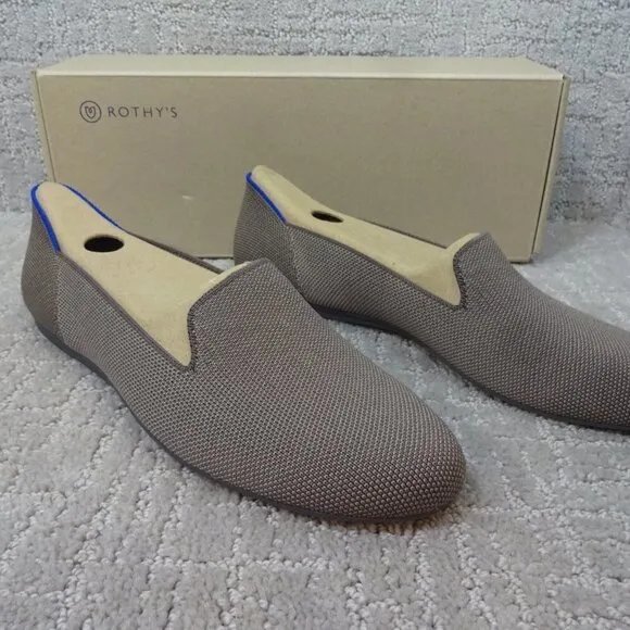 Rothys The Loafer Mocha Brown Round Toe Flats Slip on Shoes Size 8.5-9
