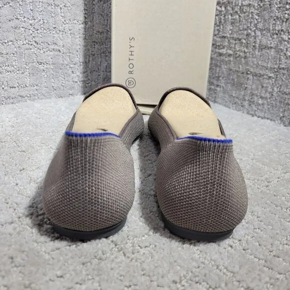 Rothys The Loafer Mocha Brown Round Toe Flats Slip on Shoes Size 8.5-9