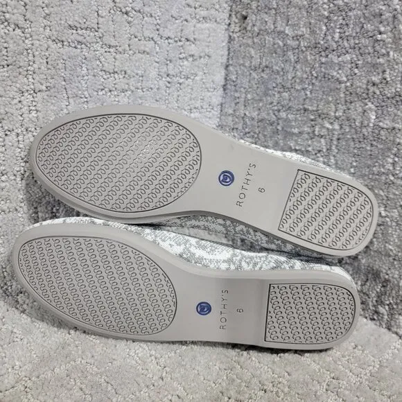 Rothy's The Loafer Women's Size 6 US Grey Snake Round Toe Slip on Flat Shoes