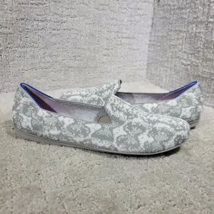 Rothy's The Loafer Women's Size 6 US Grey Snake Round Toe Slip on Flat Shoes