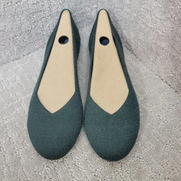 Rothys The Merino Women's Size 8 US Ivy Green Wool Flats Round Toe Slip on Shoes