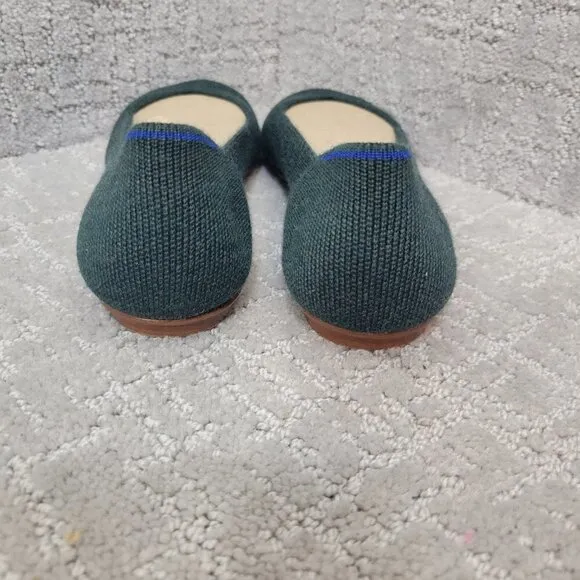Rothys The Merino Women's Size 8 US Ivy Green Wool Flats Round Toe Slip on Shoes
