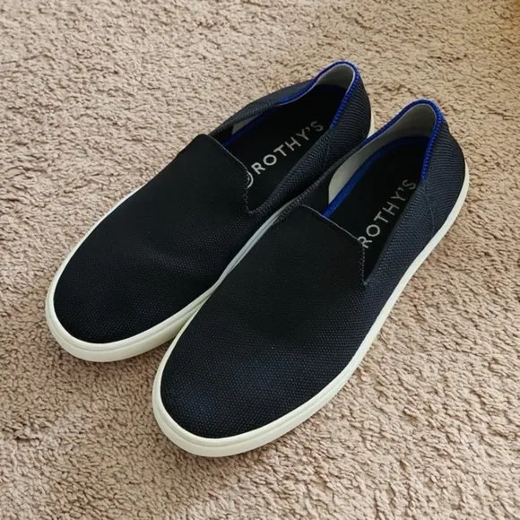 Rothy's The Original Slip On Sneaker, Solid Black, Size 8
