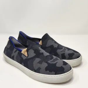 Rothys The Original Slip On Sneaker Womens Size 9 Gray Black Camo Knit Shoes