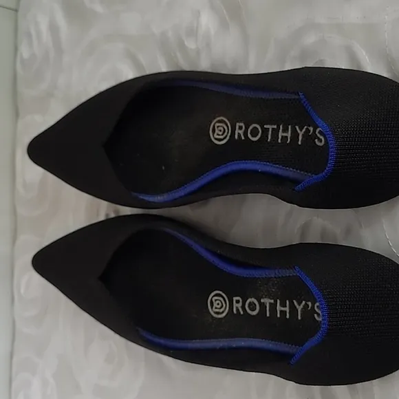 ROTHY'S The Point Black Slip On Ballet Flats Shoes Size 8