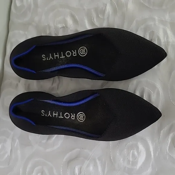 ROTHY'S The Point Black Slip On Ballet Flats Shoes Size 8