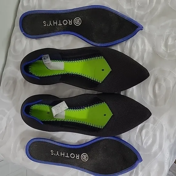 ROTHY'S The Point Black Slip On Ballet Flats Shoes Size 8