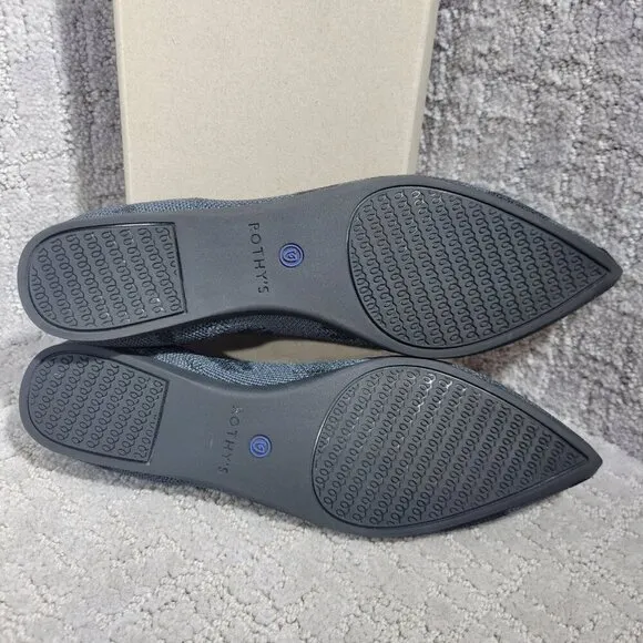 Rothy’s The Point Women's Size 6 US Grey Camo Pointed Toe Slip on Flat Shoes