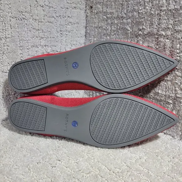 Rothys The Point Women's Size 9 US Chili Red Retired Pointed Toe Slip on Shoes