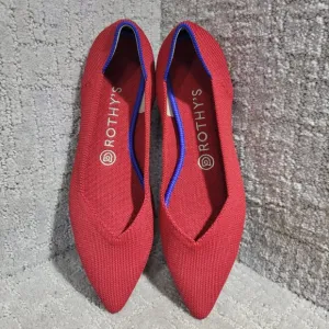 Rothys The Point Women's Size 9 US Chili Red Retired Pointed Toe Slip on Shoes