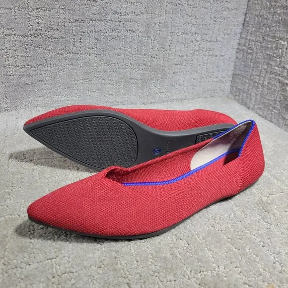 Rothys The Point Women's Size 9 US Chili Red Retired Pointed Toe Slip on Shoes