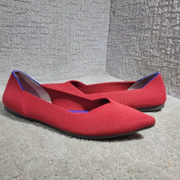 Rothys The Point Women's Size 9 US Chili Red Retired Pointed Toe Slip on Shoes