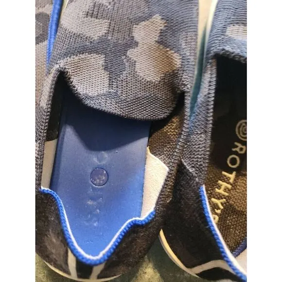 Rothy's The Sneaker Gray Camo Women US 8.5 Slip On Low Top Sneaker Shoes