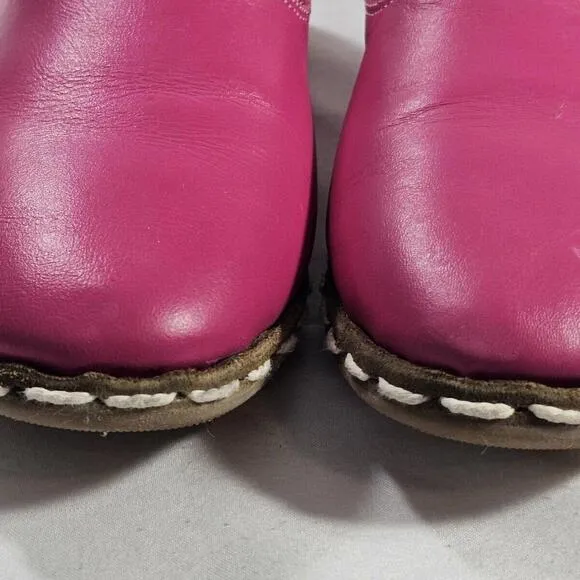 Sabah Slip On Shoes Size Womens 36 5.5 Condesa Bright Pink Leather Rare