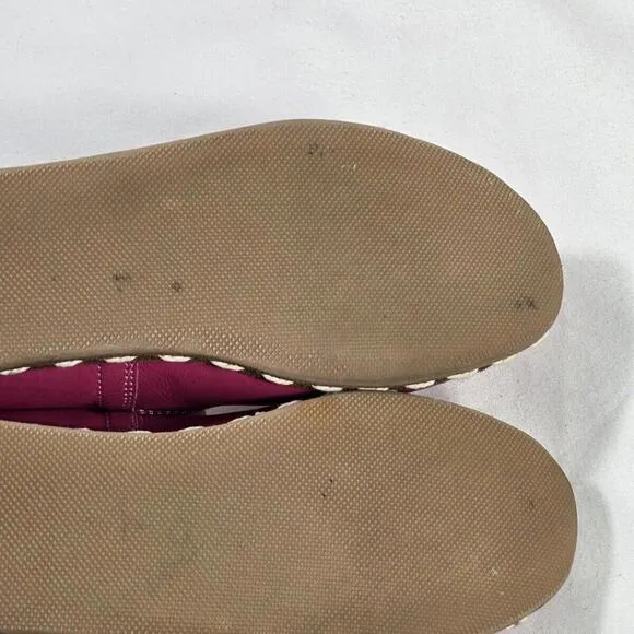 Sabah Slip On Shoes Size Womens 36 5.5 Condesa Bright Pink Leather Rare