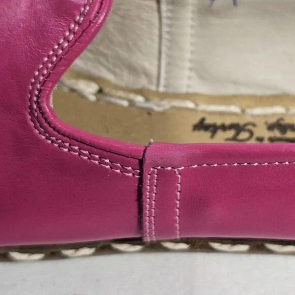 Sabah Slip On Shoes Size Womens 36 5.5 Condesa Bright Pink Leather Rare