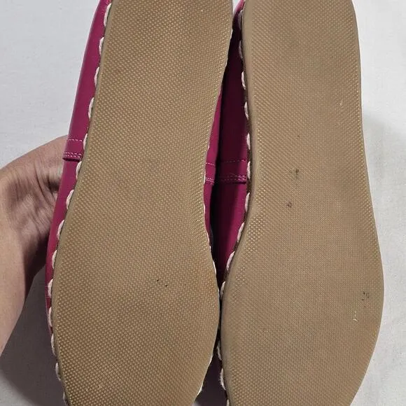 Sabah Slip On Shoes Size Womens 36 5.5 Condesa Bright Pink Leather Rare