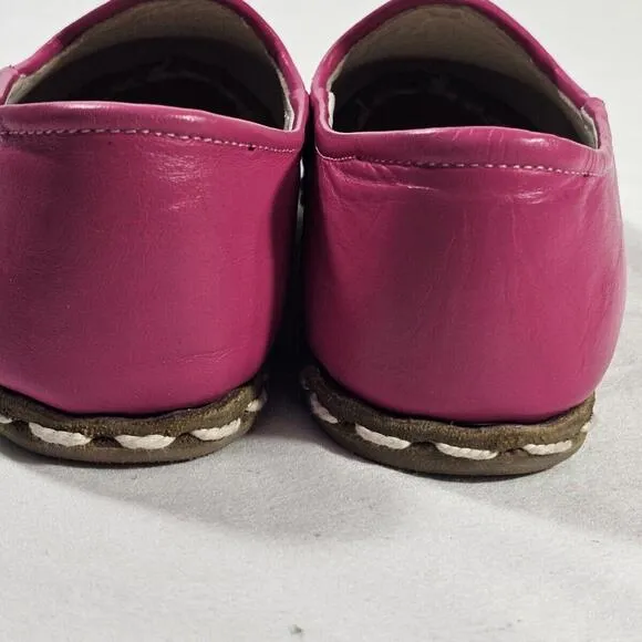 Sabah Slip On Shoes Size Womens 36 5.5 Condesa Bright Pink Leather Rare