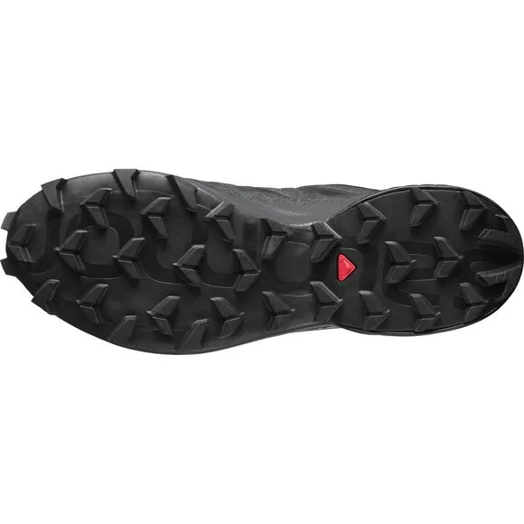 SALOMON SPEEDCROSS 5 TRAIL RUNNING SHOES FOR MEN, BLACK/BLACK/PHANTOM, 8.5