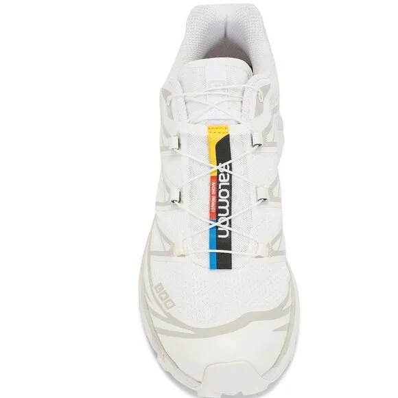Salomon XT-6 Sneakers in White &amp; Lunar Rock 10 New with Box Womens Shoes