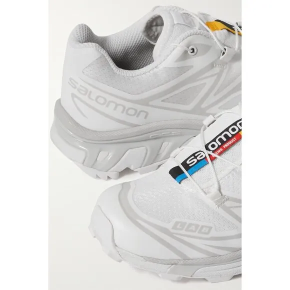 Salomon XT-6 Sneakers in White &amp; Lunar Rock 10 New with Box Womens Shoes