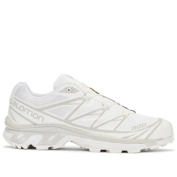 Salomon XT-6 Sneakers in White &amp; Lunar Rock 10 New with Box Womens Shoes