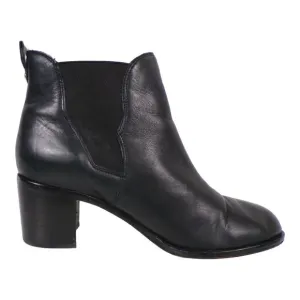 𝅺Sam Edelman Justin Chelsea Ankle Boot Leather Stacked Heel Size 9 #1012