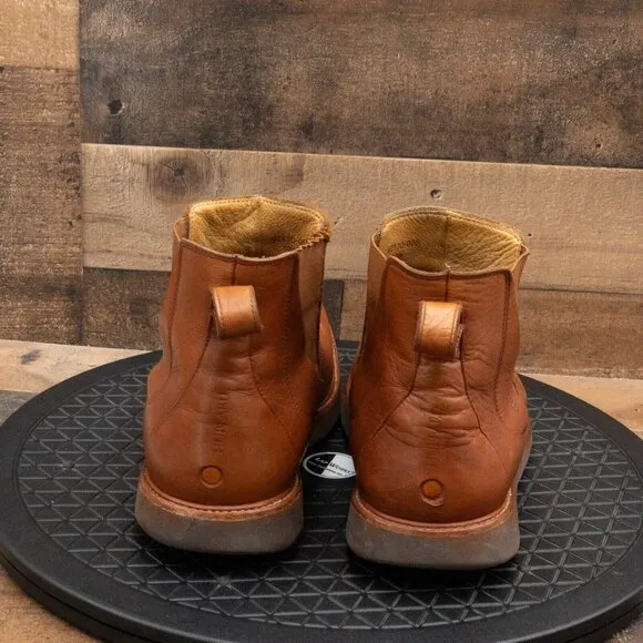 SAMUEL HUBBARD 24 SEVEN 2.0 MENS TAN LEATHER CHELSEA BOOTS PULL ON SIZE 10W
