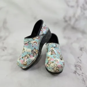 Sanita Shoes Womens Girls 3.5 4 35 Blue Slip On Clog Tokidoki Youth