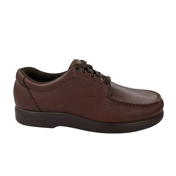 SAS Bout Time Walking Shoes Mens 12.5 WW Tripad Lace Up Moccasin Mulch Brown NEW