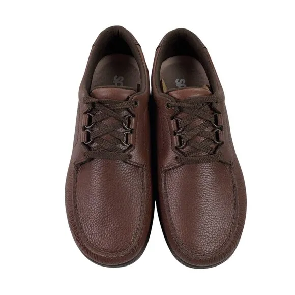 SAS Bout Time Walking Shoes Mens 12.5 WW Tripad Lace Up Moccasin Mulch Brown NEW